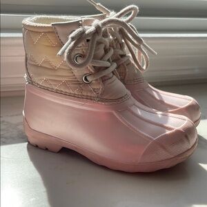 Sperry Pink Rain & Snow Boots Waterproof Ankle-Height